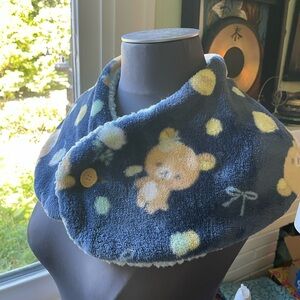 Rilakkuma ‎Scarf Collar Wrap With Button One Size Cute Japanese